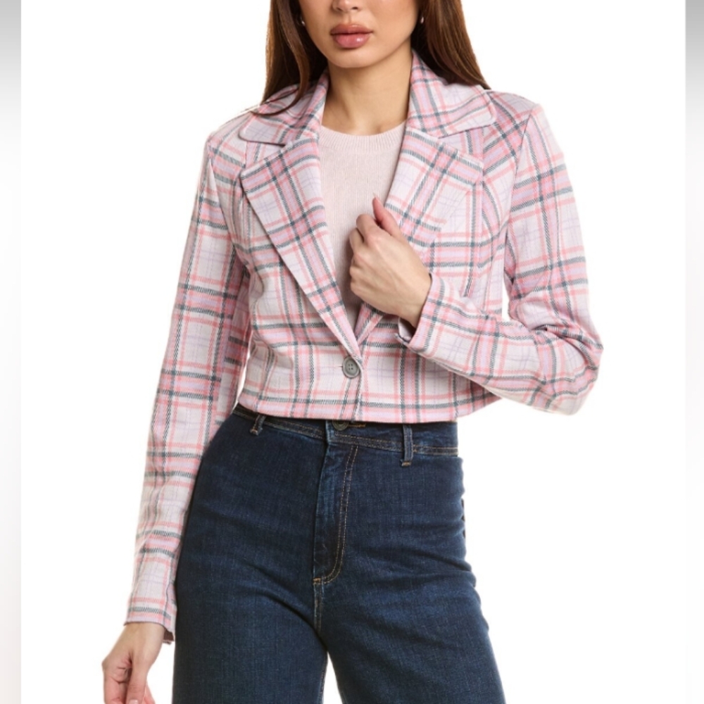 🆕 CAbi "Playdate" Plaid Cheer #6257 Cropped Fall Jacket | M NWT